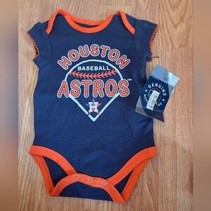 MLB Houston Astros Baby 0/3M Bodysuit NWT Baseball Summer Cotton